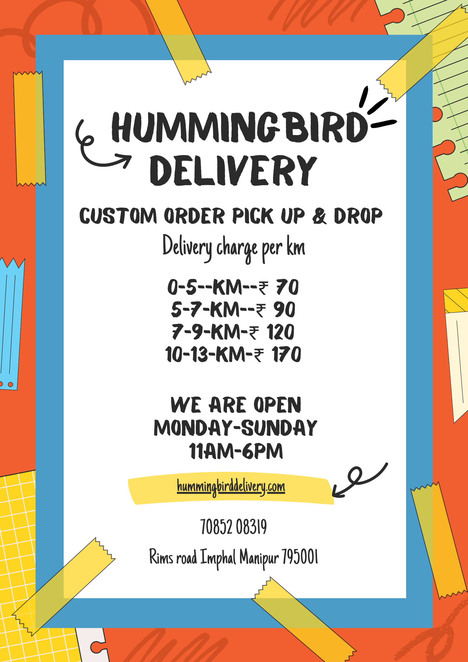 Hummingbird pickup & drop
